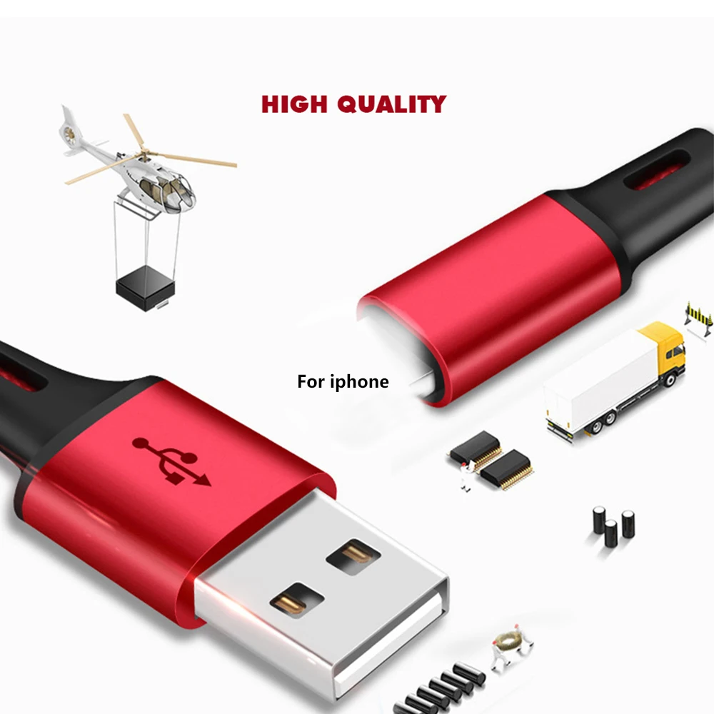 3 IN 1Type C Micro Nylon USB Cable For iPhone 8 X 7 6 6S Plus Samsung Galaxy S9 S8 Fast Charging Cables Cord Xiaomi Mi 5 | Мобильные