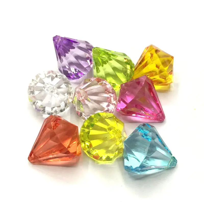10 шт./лот Акриловые Красочные Подвески В Форме Бусин с имитацией бриллиантов