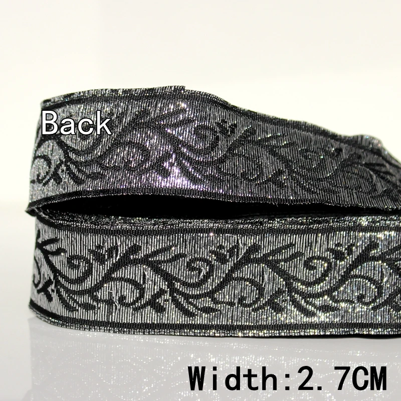 5 ярдов/партия лента золотистого/серебристого цвета 2 см 7 см|ribbon webbing|black webbingwebbing