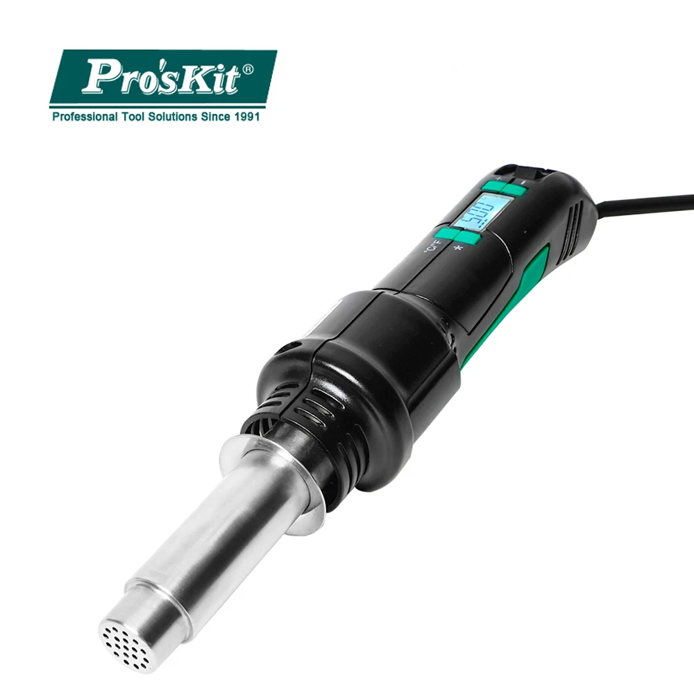 

Pro'sKit SS-602H ProsKit S300W Portable Adjustable Hot Air Gun LCD Display Temperature Mobile Phone Repair Heat Desoldering Gun