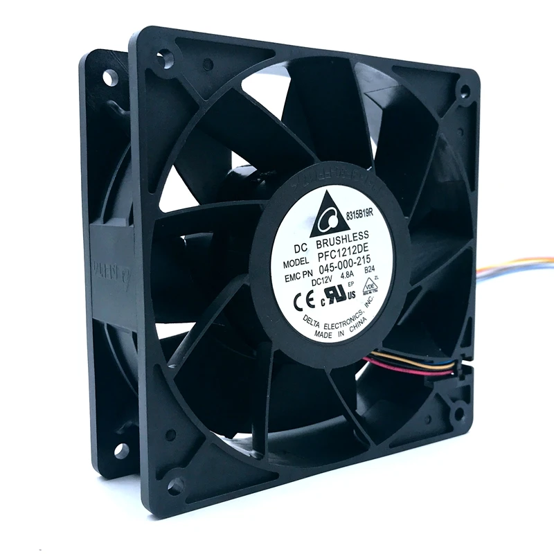 120 шт. Для delta PFC1212DE 120*120*38 мм 12 В ШИМ 4 контактный для BTC BCH SBTC UBTC miner fan S7 S9 +