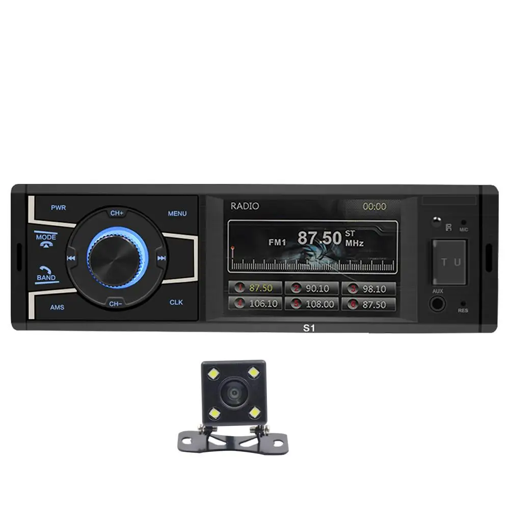S1 3,2 дюймов 1 Din WIN-CE автомобильный стерео MP5 плеер экран bluetooth-гарнитура fm-радио USB AUX-in No/с камерой заднего вида