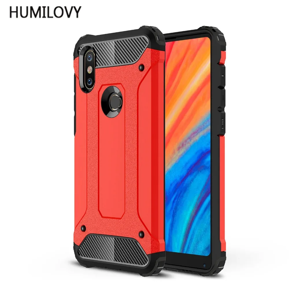 Для xiaomi Mi mix 2s Чехол mix2s задняя крышка Тяжелая Броня тонкая Жесткая Резиновая