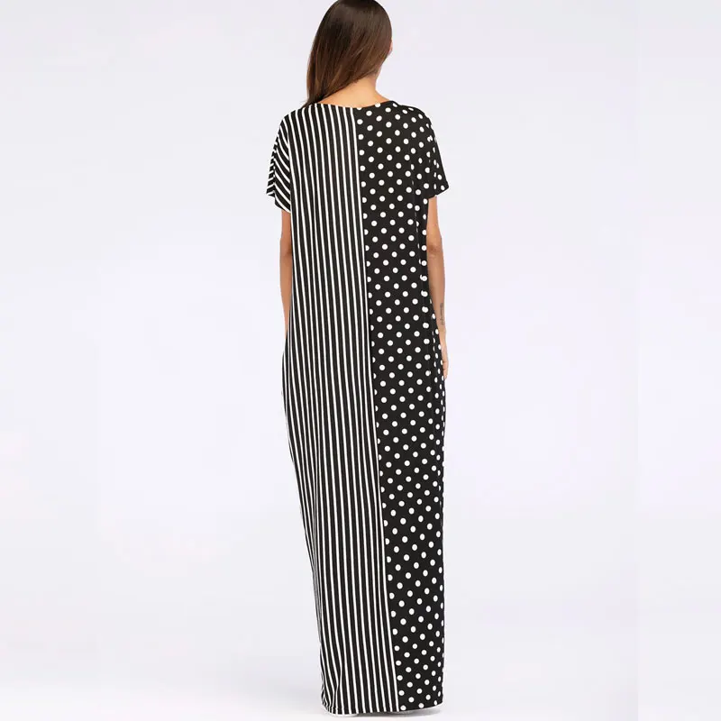 Повседневное платье в горошек abaya полное мусульманское кимоно свободное женское