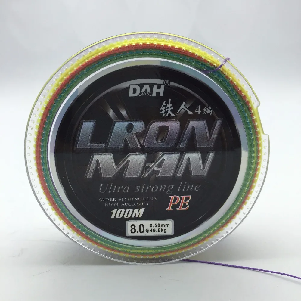 Оптовая продажа 100 м 4 марки DAH японское качество мультифиламент 100%
