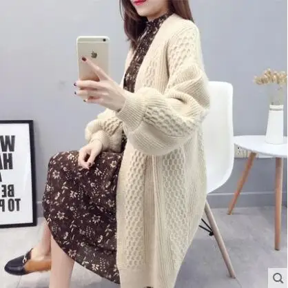 2019 Autumn Winter Fashion Women Long Sleeve loose knitting cardigan sweater Lady Knitted Female pull femme |