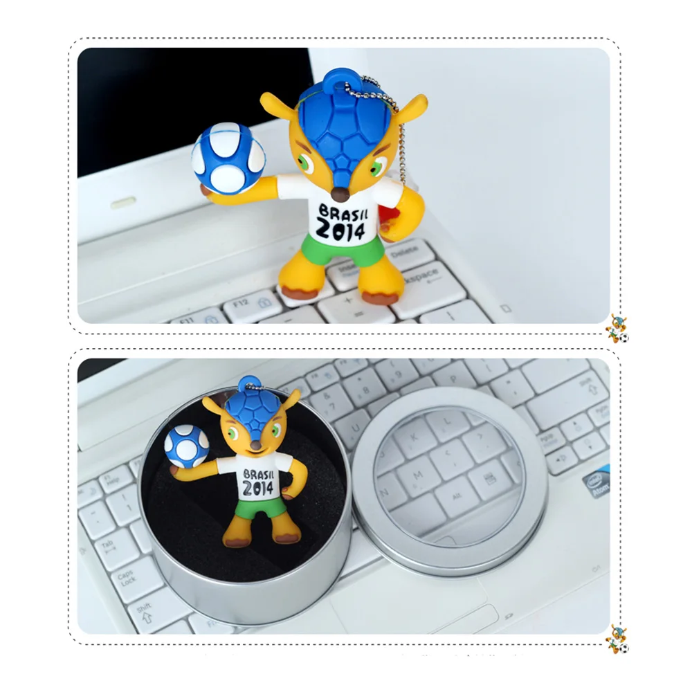 Portworld USB Flash Drive 8 ГБ Кубок мира Олимпийский Талисман Творческой 2.0 силикона