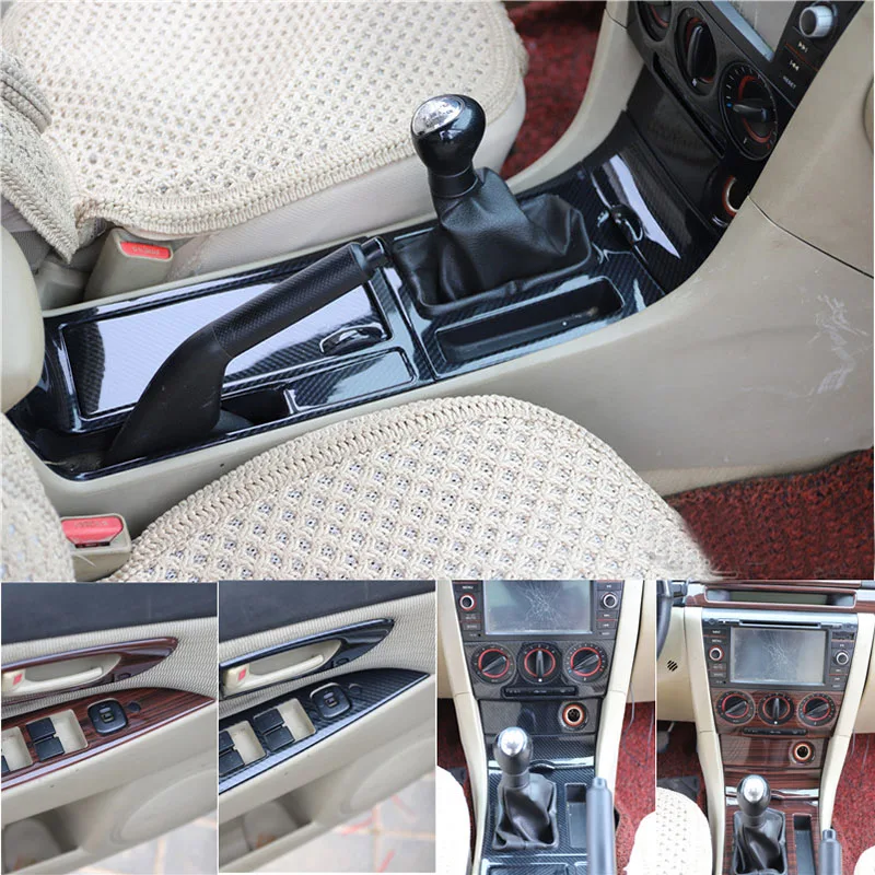 Для mazda 3 2006 2012 декоративная зубчатая панель внутренняя отделка стеклянная