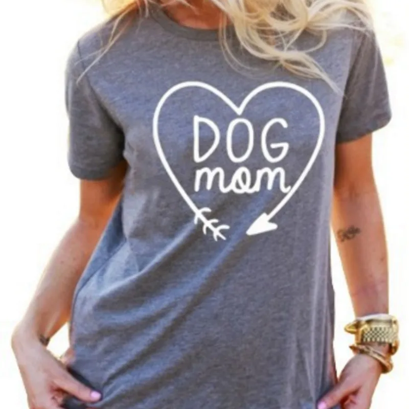 Футболка для мамы и собаки футболки влюбленных животных Женские топы с коротким