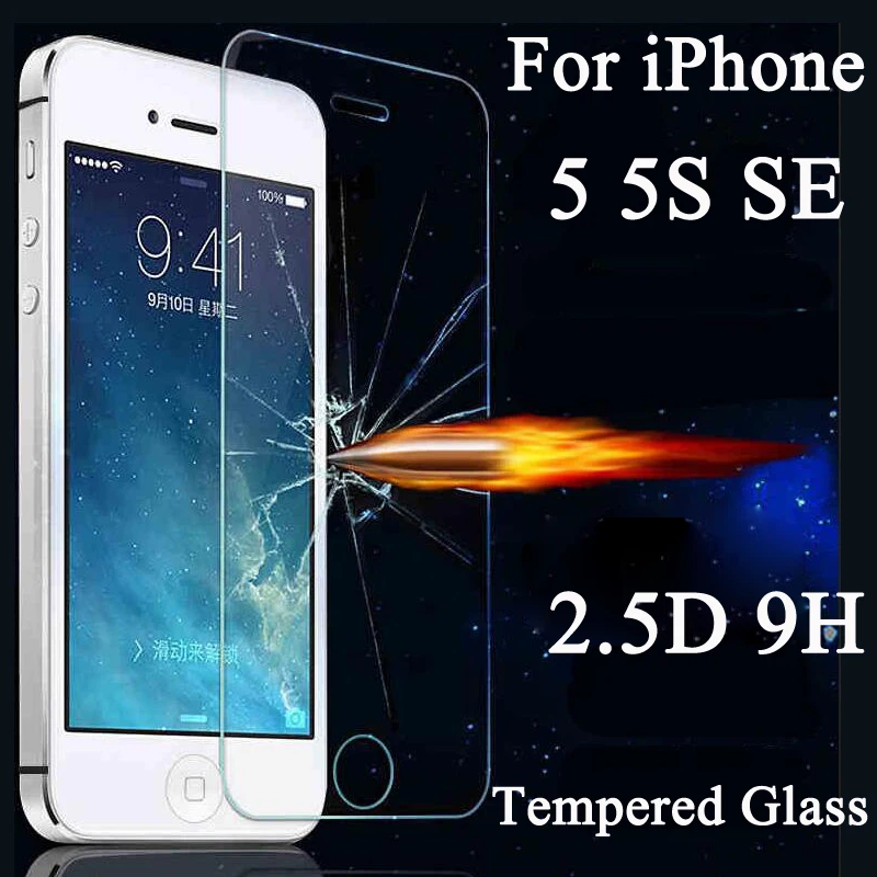 2.5D 9H закаленное стекло для iPhone X XS Max XR 7 6 6S 5 5S 2020 8 Plus 4 4S SE защита экрана закаленная