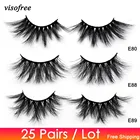 Ресницы Visofree 25 партлот 25 мм ресницы крест-накрест жестокость свободный полный объем 3D норковые ресницы мягкие драматические накладные ресницы rzesy