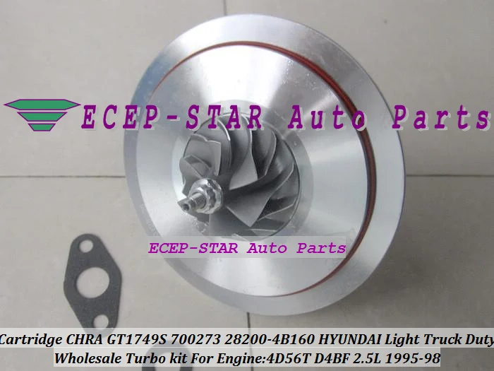 Бесплатная доставка турбокартридж CHRA Core GT1749S 700273 5002S 28200 4B160 для HYUNDAI H100 H200 легкий