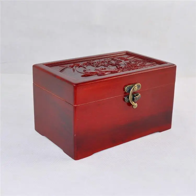 Чистый камфорный ящик для хранения древесины Ретро Резьба домашнее ювелирное