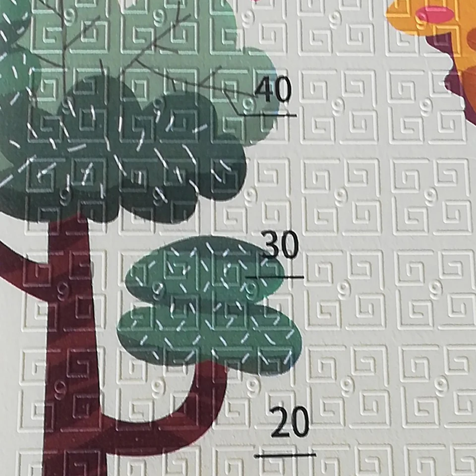 Детский игровой коврик для ползания двусторонний с фруктовыми буквами и