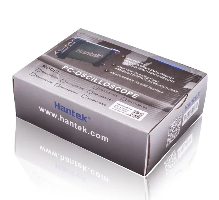 Hantek официальный 6074BD USB осциллографы 4 канала 70 МГц Osiclloscope цифровой ПК Ручной Osciloscopio+ 25 МГц генератор сигналов