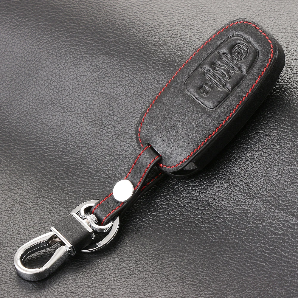 Автомобильный Стайлинг чехол для ключей из высококачественной натуральной кожи