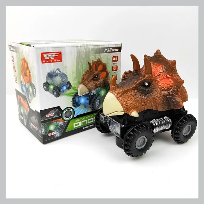Original box Подарок на день детей игрушка электрический динозавр модель мини игрушка автомобиль подарок грузовик звук и светильник эффект хобби ребенок Забавный подарок - Цвет: Original box