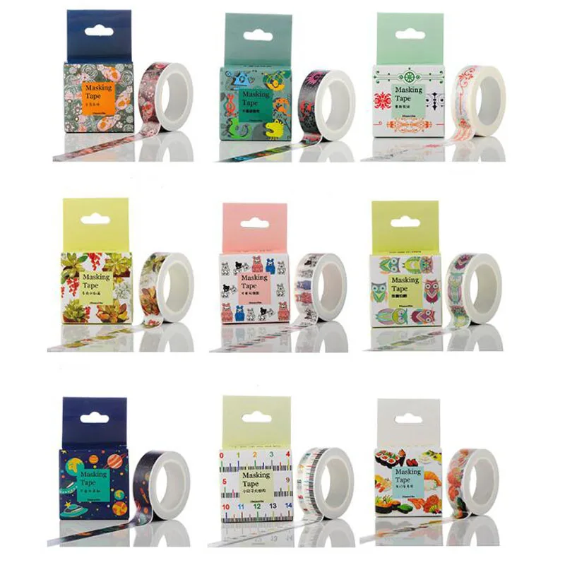 Декоративная клейкая лента с рисунками животных планировщик для скрапбукинга