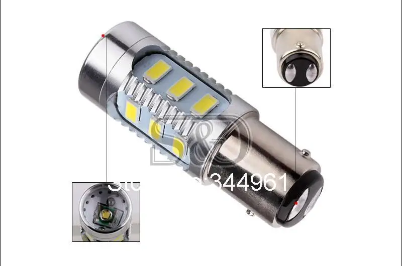 100 шт. 1157 BAY15D 12 Samsung чип 5630 высокой мощности лампы 21/5 Вт светодиодные автомобильные