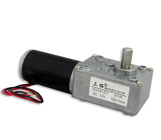 GW31ZY DC12V 1.7A 100rpm турбинный червячный мотор-редуктор гусеничный привод шаговый