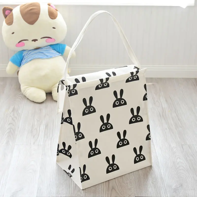 rabbit Большая корзина для хранения для мелочей сумки на плечо Висячие Большие размеры сумка Cesto De Roupa Suja сумки для покупок ведра - Цвет: rabbit