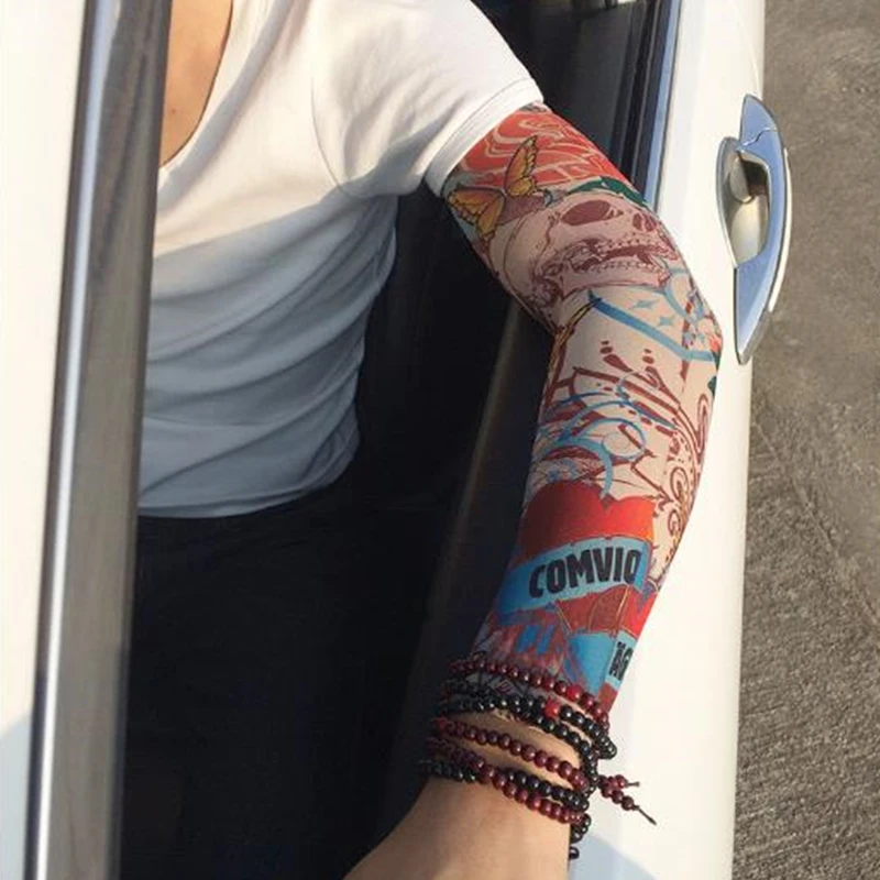 Dimilannie летняя гетры с рукавом Татто для защиты от солнца запонка унисекс наружная