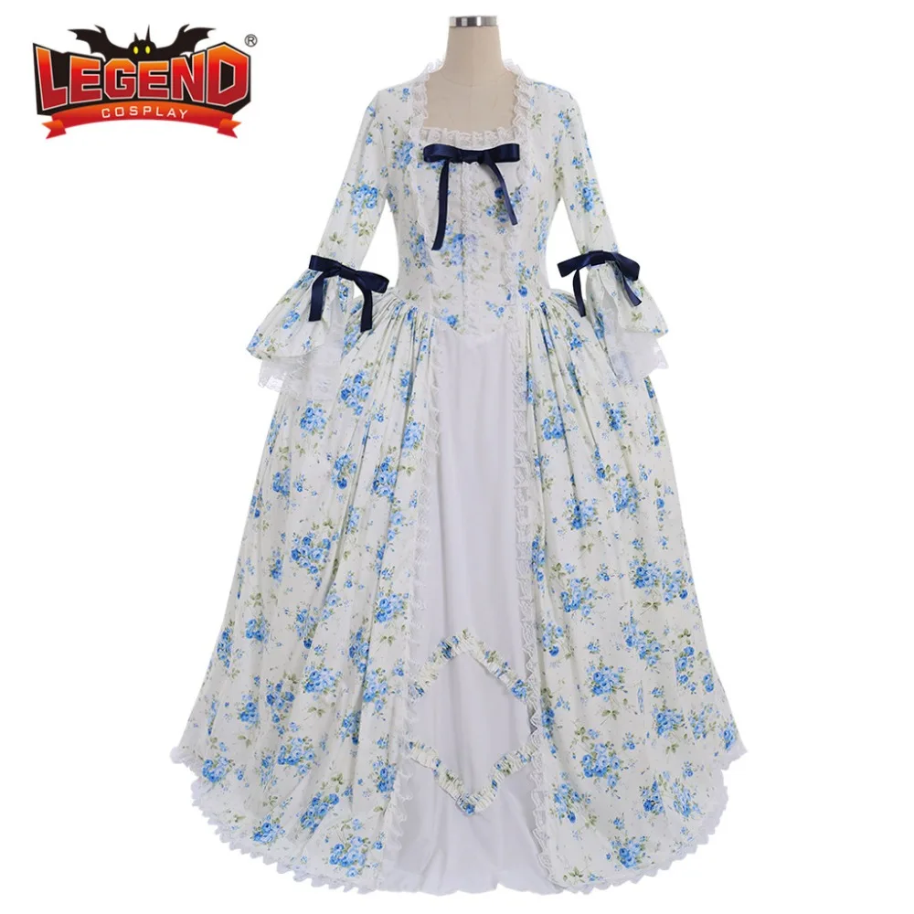 Платье в стиле рококо с цветочным принтом оформление под заказ|Костюмы из