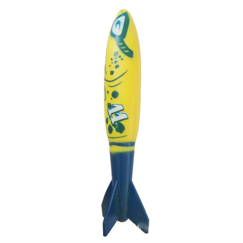 

4 Pcs/Pack Torpedo Rocket Throwing Toy Swimming Pool Diving Game Summer Torpedoes Bandits Children Underwater Dive Sticks Toy