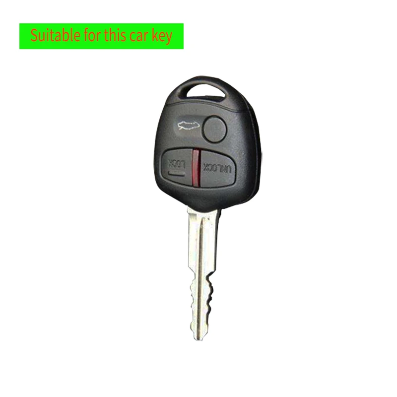 Кожаный чехол брелок для ключей Mitsubishi Outlander Pajero Lancer Ex / Asx|key case for car|car key cover3 keys |