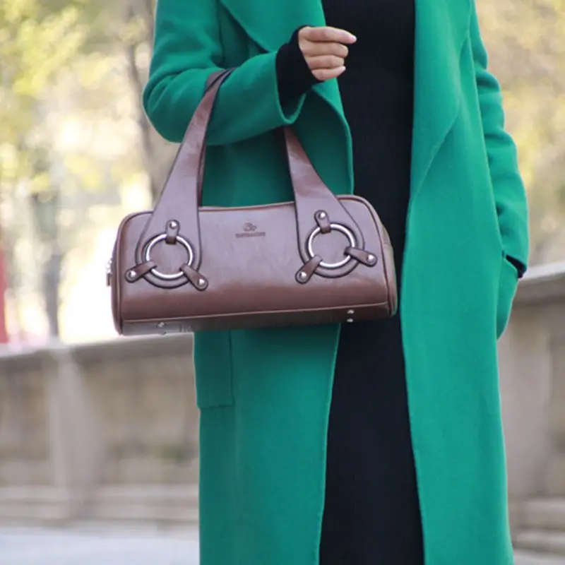 Женская кожаная сумка модная подушка в стиле ретро дизайнерская сумка Boston Tote сумка женская сумка на плечо гарантированное качество 11301