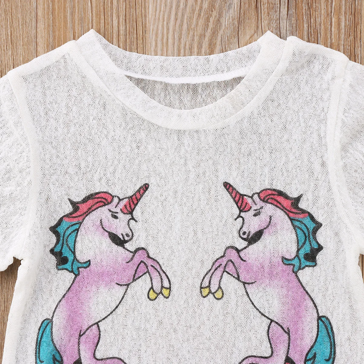 2017 Girls Dress Infant Kid Baby Girl Clothing Vestidos Tulle Unicorn Top T-shirt Casual Clothes Summer 6M-5T | Детская одежда и