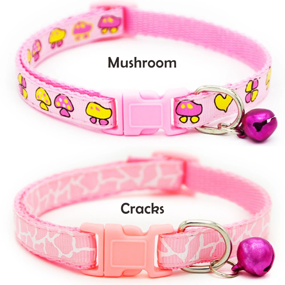 Розовый ошейник для кошек маленьких средних собак домашних животных с