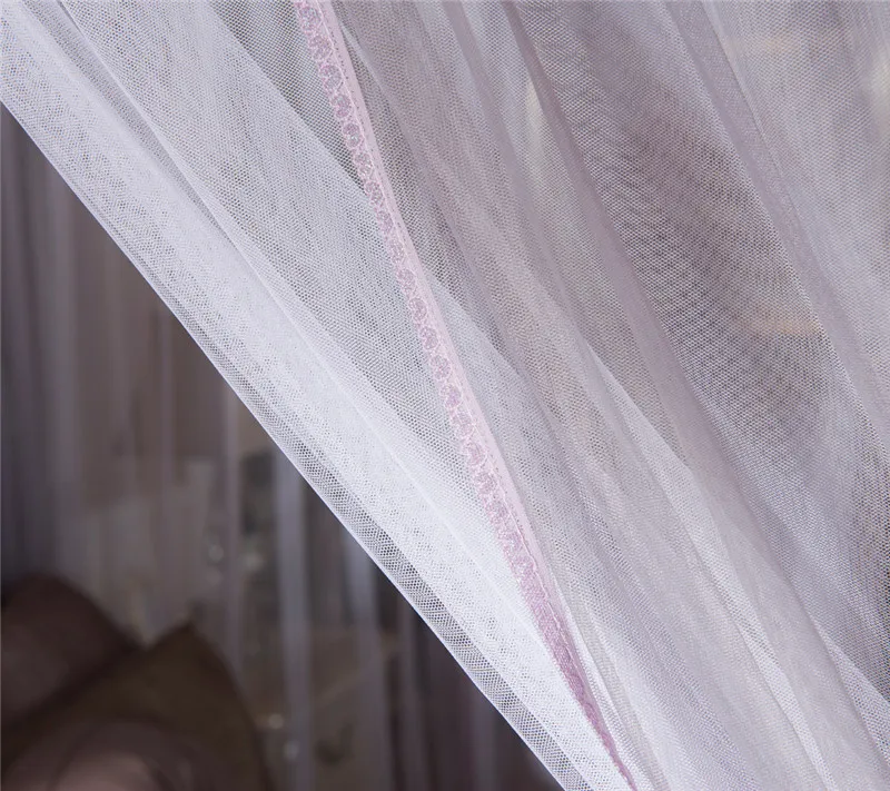 

Romantic Princess red gray green blue Lace Canopy Mosquito Net Contain Frame for Twin Full Queen King Bed