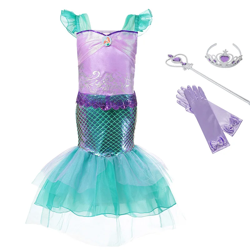 Нарядный костюм для девочек с рукавами-лепестками и принтом | Детская одежда