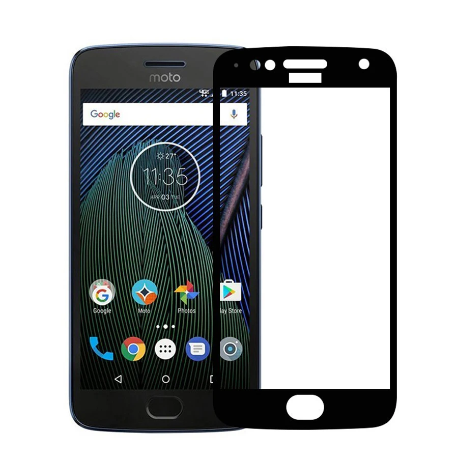 3D закаленное стекло для Motorola Moto G5S полное покрытие 9H защитная пленка