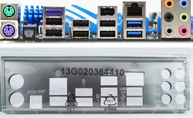 Новая задняя панель I/O для материнской платы P8P67 REV 3 0 1 бесплатная доставка|motherboard