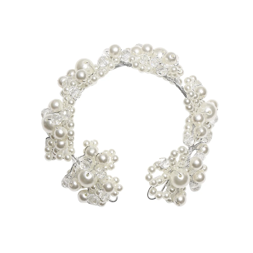 Заколки для волос ручной работы с кристаллами и жемчугом Романтические