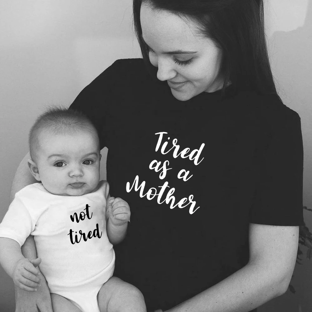 Camiseta con letras de "mam&aacute; y yo", Pelele de beb&eacute;, camiseta A juego, 1 unidad-0