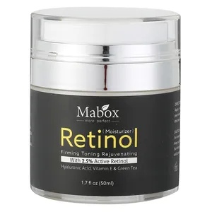 Retinol 2.5% увлажнитель для лица, крем с витамином Е, коллагеном, ретином, омолаживающий крем против морщин, кислотой Acne, зеленый чай, отбеливающий крем