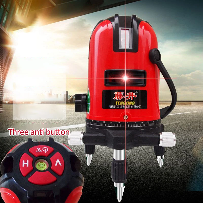 

Portable 5 Lines Red 3D 360 Degree Laser Level Meter Laser Line Level Precise Adjustment Indoor Outdoor Laser Level Receiver