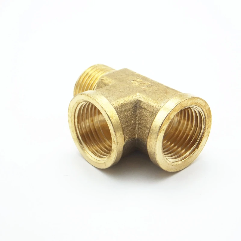 1/2 &quotBSP Female x 1/2&quot BSP Male Thread Tee Type 3 Way Brass Pipe fitning Adapter переходник для воды|connector phone|fitting
