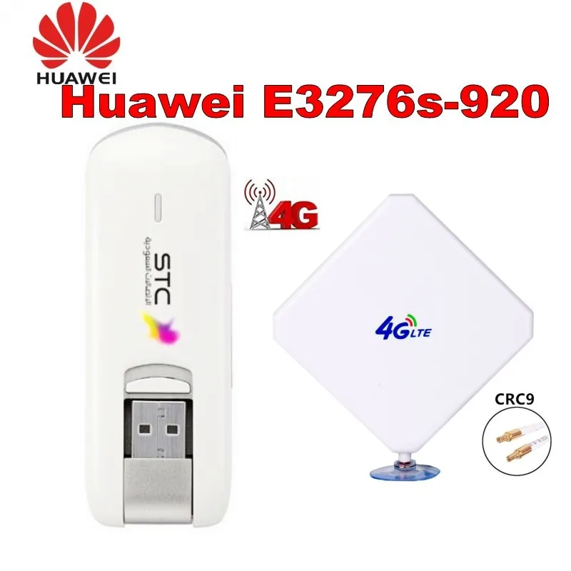 

Разблокированный Huawei E3276S-920 E3276 4G LTE модем 150 Мбит/с WCDMA TDD Беспроводной USB-ключ + 3G 4G LTE 35dbi внешняя всенаправленная антенна