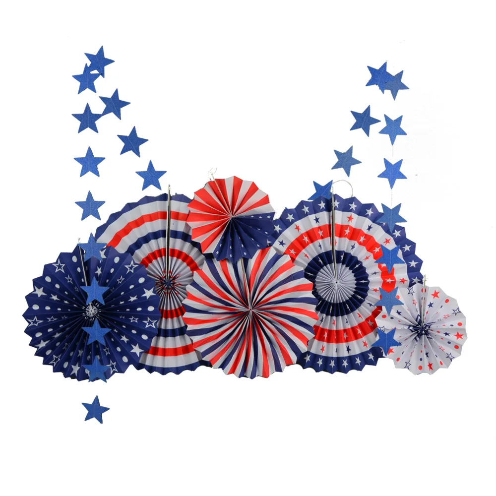 Новый золотой набор разных размеров подвесные бумажные вееры блестящий баннер