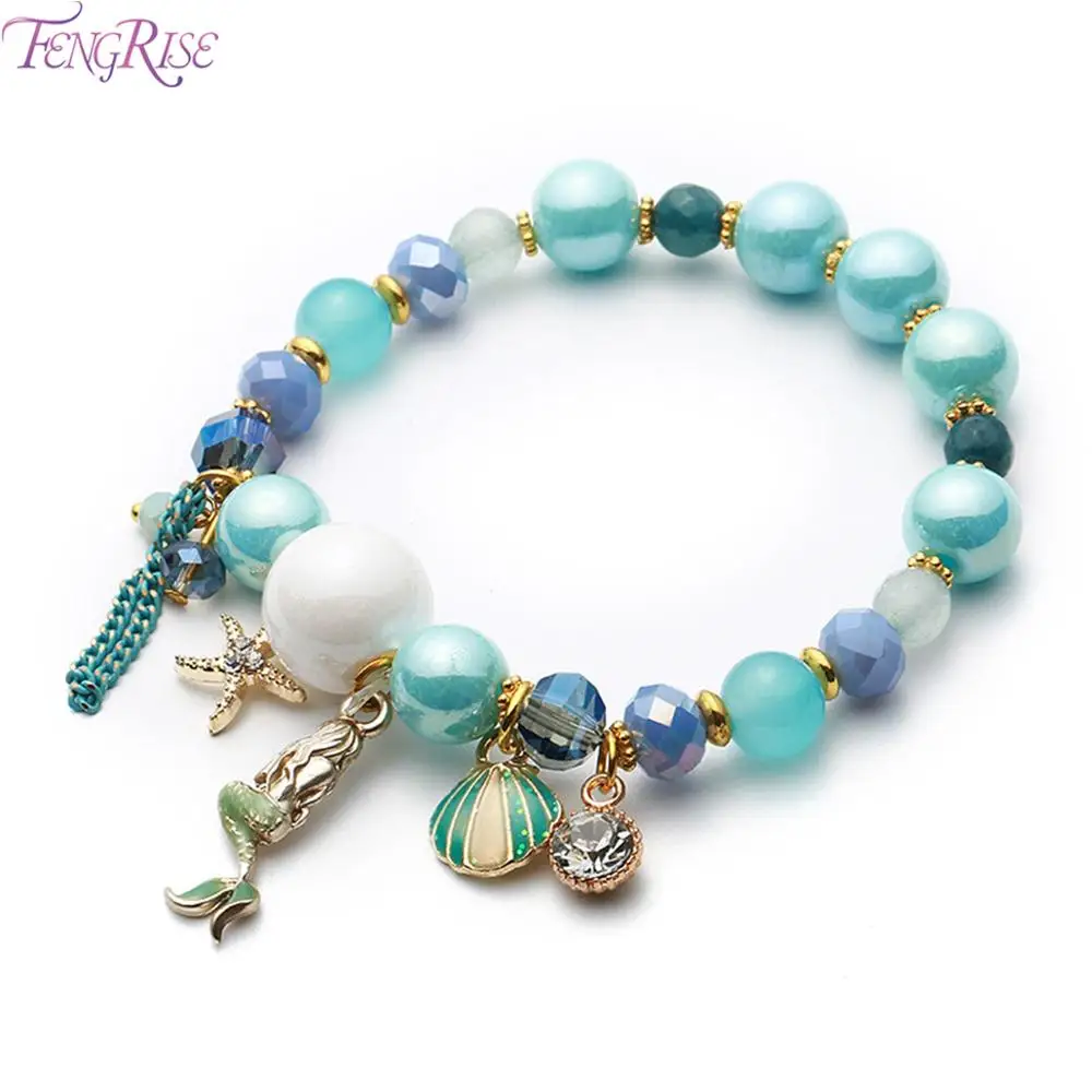 Mermaid Beads Bracelets Little Mermaid Party Decor Birthday Decoration Girl Mermaid Birthday Party Gift Birthday Decor For Kids