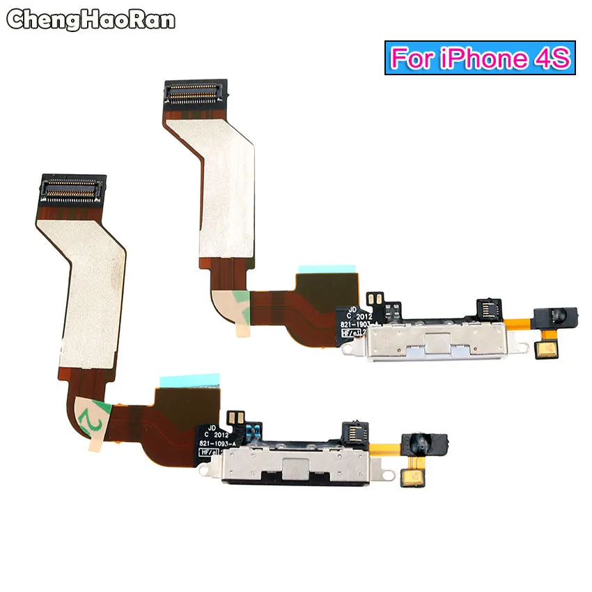ChengHaoRan 10 шт. USB док станция разъем зарядный порт гибкий кабель для iPhone 4 4S зарядное