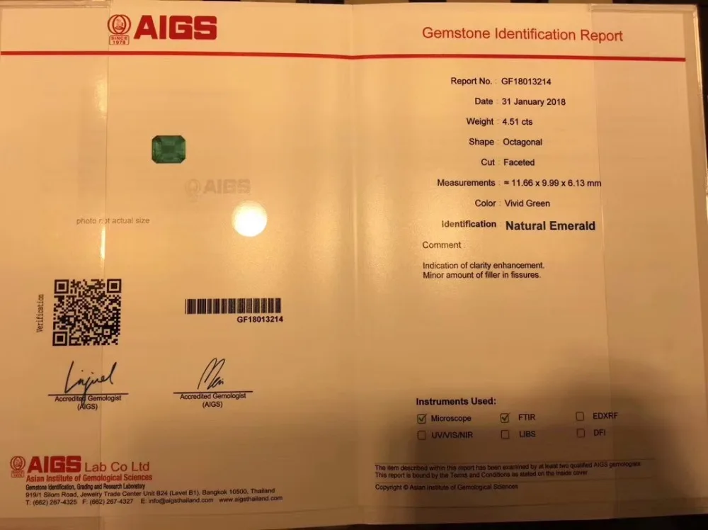 AIGS Fine Jewelry сертификат реальная 18-каратного белого золота AU750 натуральный зеленый изумруд 4.51ct подвески из драгоценных камней для милое Женское Ожерелье