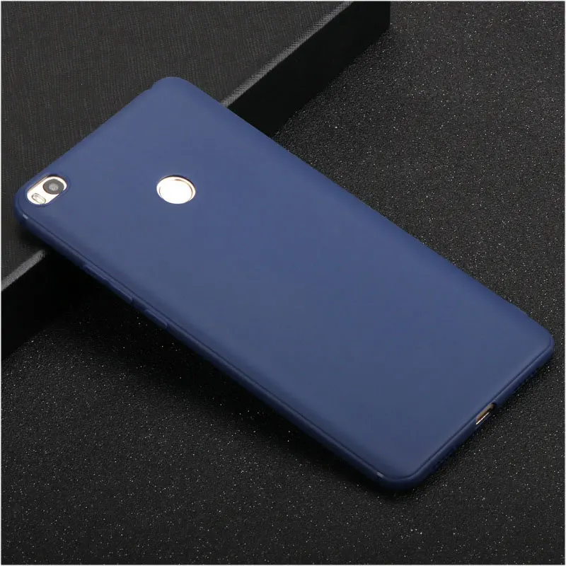 Синий Матовый чехол из ТПУ для Xiaomi mi Max 2 Max2 чехол для Pocophone F1 красный mi Note 5 Pro 6 Pro Чехол для Xiaomi mi Max 2 Max2 mi Max 3 Сумка - Цвет: Синий