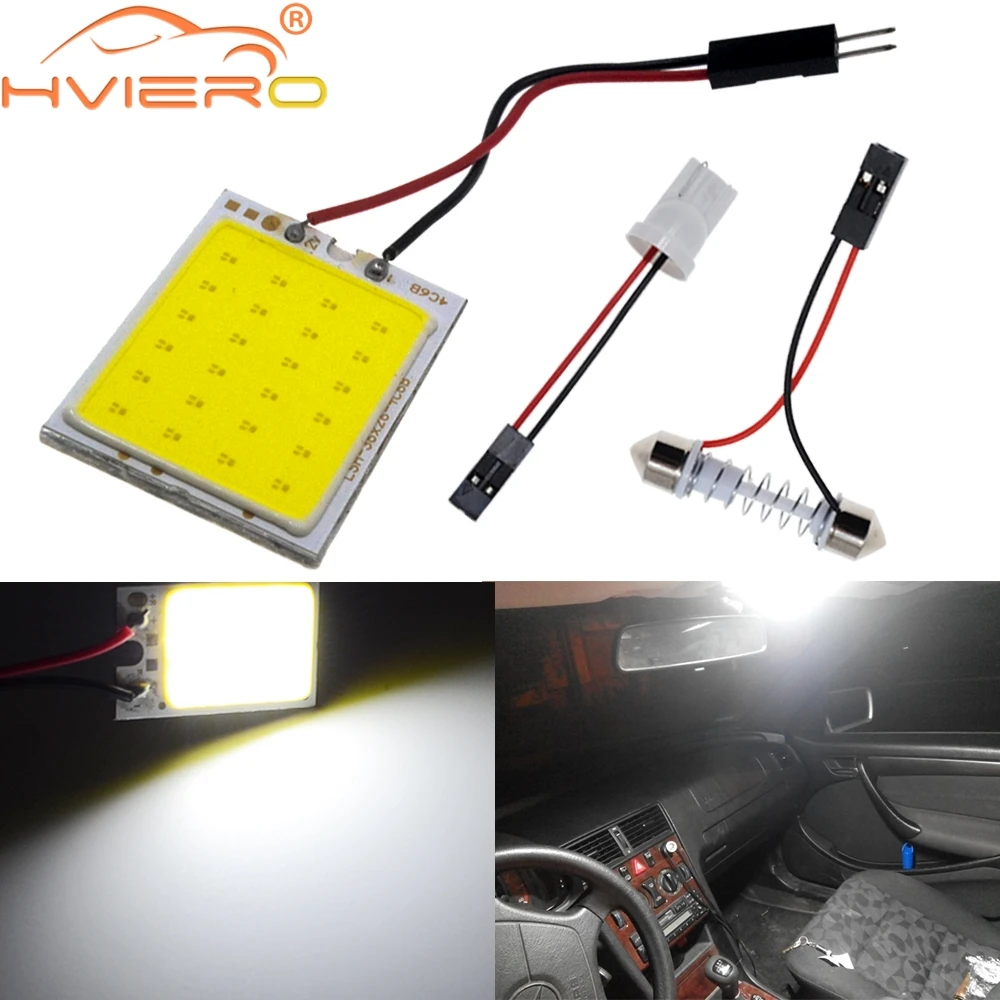 10X C5W Cob W5W 24Led 36Led 48Led белая лампа автомобильная светодиодная парковка авто внутренняя панель светильник фестон Купол BA9S DC12V лампа для чтения