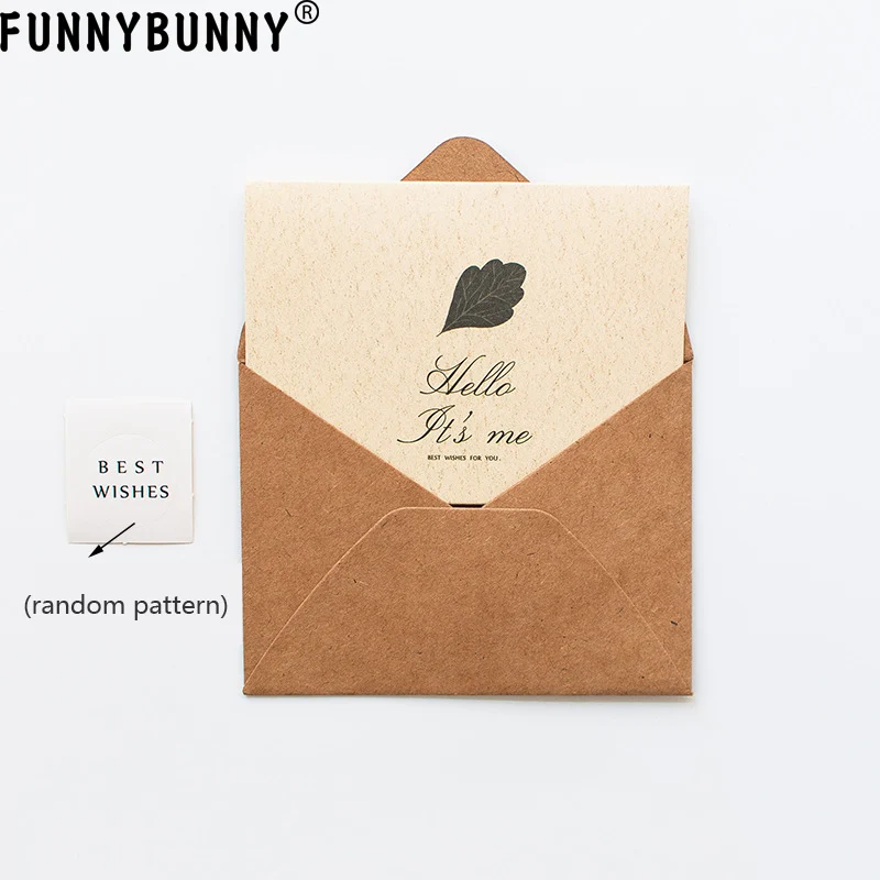 FUNNBUNNY 3 комплекта конвертов и бумажных рождественских поздравительных открыток
