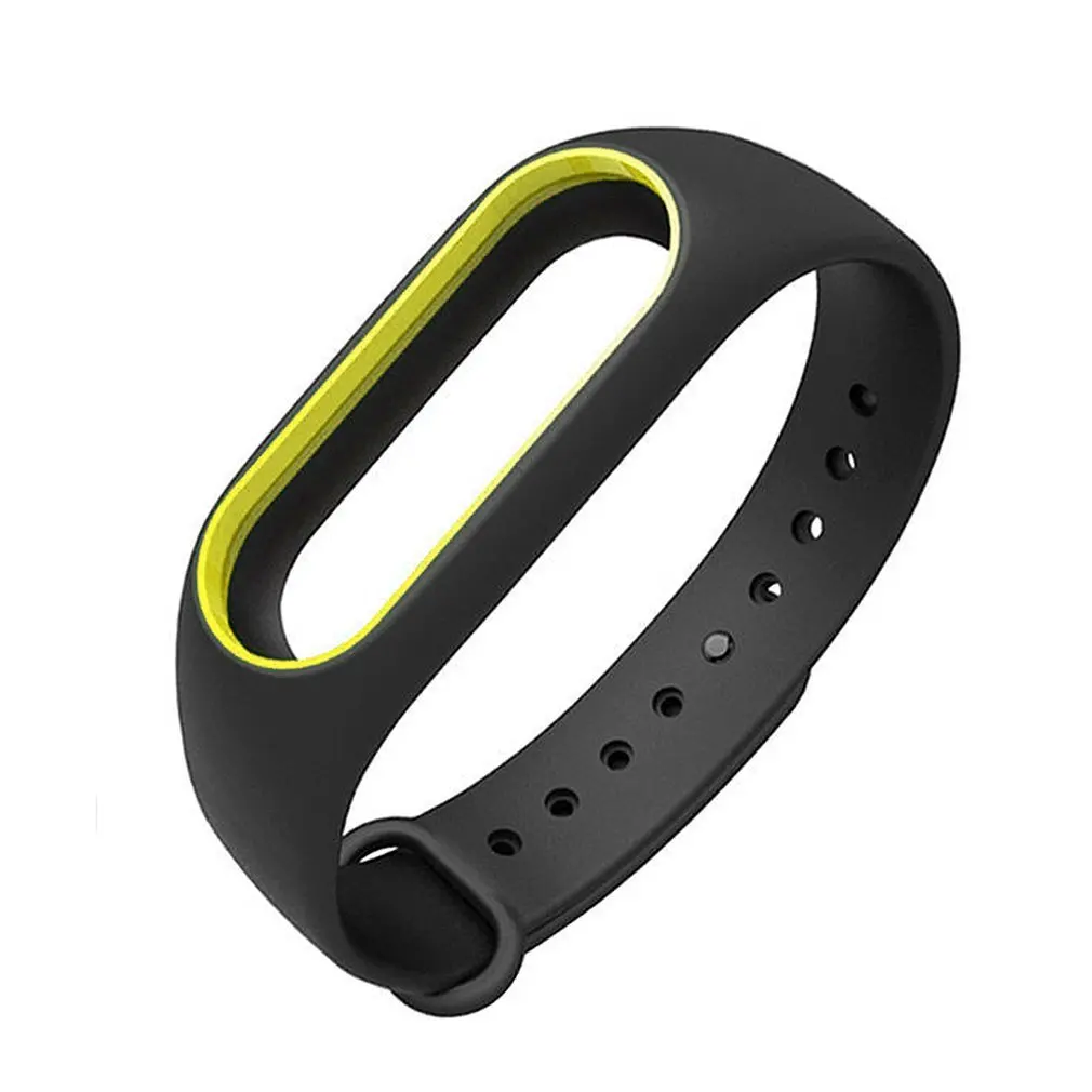Браслет для Xiaomi mi Band 2 спортивный ремешок для часов Силиконовый ремешок для Xiaomi mi Band 2 браслет mi band 2 ремешок - Цвет: Black yellow
